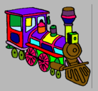 Dibujo Tren pintado por Eduardo