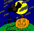 Dibujo Paisaje de Halloween pintado por nahim