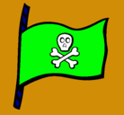 Dibujo Bandera pirata pintado por javier