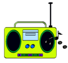 Dibujo Radio cassette 2 pintado por carla