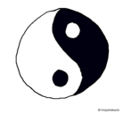 Dibujo Yin yang pintado por fer