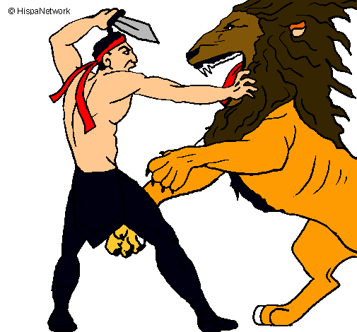 Gladiador contra león