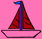 Dibujo Barco velero pintado por eillen