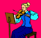 Dibujo Dama violinista pintado por marina