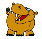 Dibujo Hipopótamo pintado por ALBA