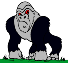 Dibujo Gorila pintado por aronfranquito