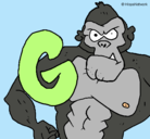 Dibujo Gorila pintado por rodrigo
