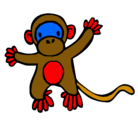 Dibujo Mono pintado por marioalejandrogarciaz