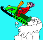 Dibujo Salto con moto de nieve pintado por dani3anos