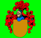 Dibujo Escudo de armas y casco pintado por matias