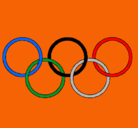 Dibujo Anillas de los juegos olimpícos pintado por fede