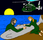 Dibujo Rescate ballena pintado por lasreggaetoneras