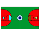 Dibujo Cancha pintado por mateo