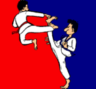 Dibujo Kárate pintado por TKD