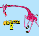Dibujo Madagascar 2 Melman 2 pintado por lucia
