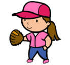 Dibujo Jugadora de béisbol pintado por Nia