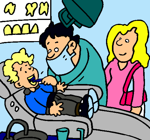 Niño en el dentista