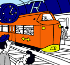 Dibujo Estación de ferrocarriles pintado por victor