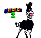 Dibujo Madagascar 2 Marty pintado por lucas