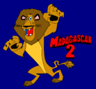 Dibujo Madagascar 2 Alex pintado por jennifer