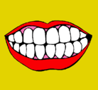 Dibujo Boca y dientes pintado por juancruz