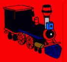 Dibujo Tren pintado por robert