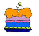 Dibujo Pastel de cumpleaños pintado por laurayadrian