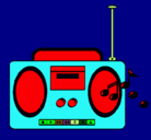 Dibujo Radio cassette 2 pintado por piolin