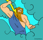 Dibujo Dios Zeus pintado por kity.ch
