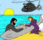 Dibujo Rescate ballena pintado por ainhoa