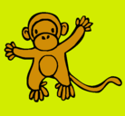 Dibujo Mono pintado por lumi