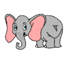 Dibujo Elefante pequeño pintado por BYRON