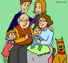 Dibujo Familia pintado por luciana