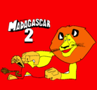 Dibujo Madagascar 2 Alex pintado por ANDREI