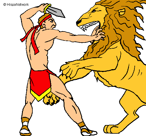 Gladiador contra león