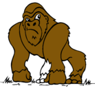 Dibujo Gorila pintado por aylimar