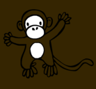 Dibujo Mono pintado por brittany