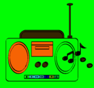 Dibujo Radio cassette 2 pintado por benjita