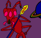 Dibujo Hormiga alienigena pintado por raul