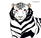 Dibujo Tigre pintado por angel