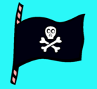 Dibujo Bandera pirata pintado por marta