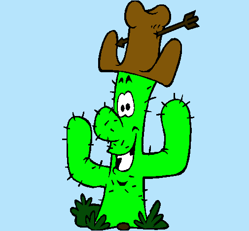 Cactus con sombrero