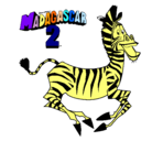 Dibujo Madagascar 2 Marty pintado por camilo