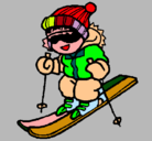 Dibujo Niño esquiando pintado por ANALINA