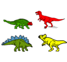 Dibujo Dinosaurios de tierra pintado por joaquin
