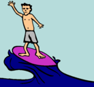Dibujo Surfista pintado por surfero
