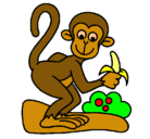 Dibujo Mono pintado por anaaa