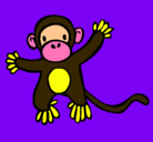 Dibujo Mono pintado por valentina