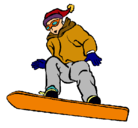 Dibujo Snowboard pintado por max