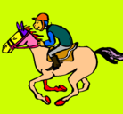 Dibujo Carrera de caballos pintado por genaro
